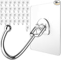 Latoxcaa Large Adhesive Hooks 30-Pack, Heavy Duty 44lb Wall Hooks by Latoxcaa-SpaceMaster