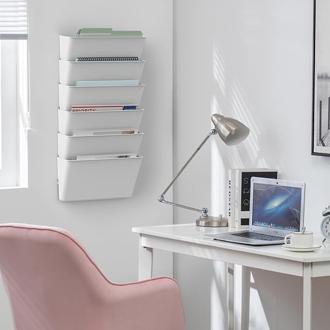 Gawerk Clear Acrylic Single Pocket, Plastic Hanging Wall Mount File Holder - Image 8