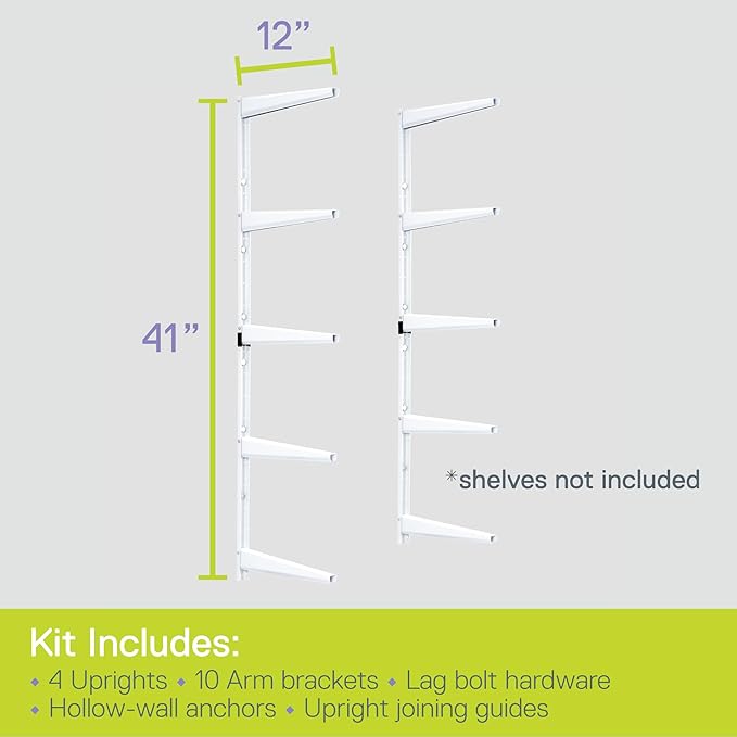 Delta Minimalistic White Shelf Brackets Cycle, Holds Up to 800 lbs, Modern - Image 3