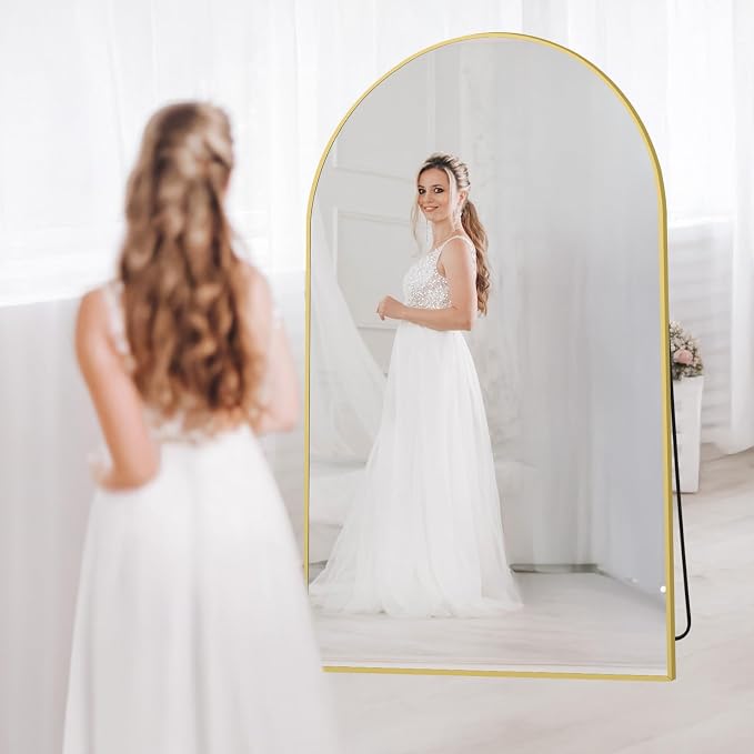 Large Mirror Full Length 76"X44", Oversized Arched Floor Mirror - Image 5