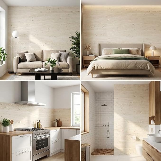 3D Wall Panels Peel and Stick – 15.74" x 118" PVC Faux Texture Wall Covering - Image 2