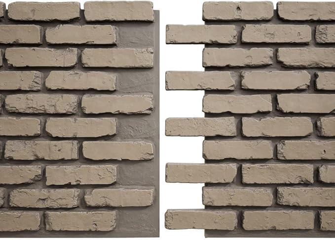 EverStone Aged Brick Faux Brick Panel, 46 7/8"W x 27"H x 1 1/4"D, Adobe Color - Image 8