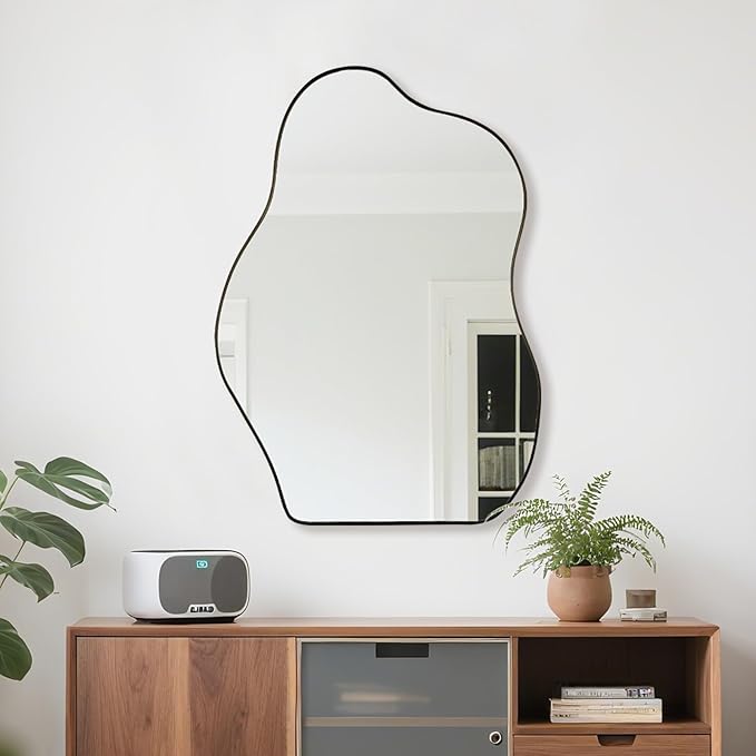 BOMINICA Irregular Wall Mirror Asymmetrical Mirror, Decorative Wall Mounted by BOMINICA
