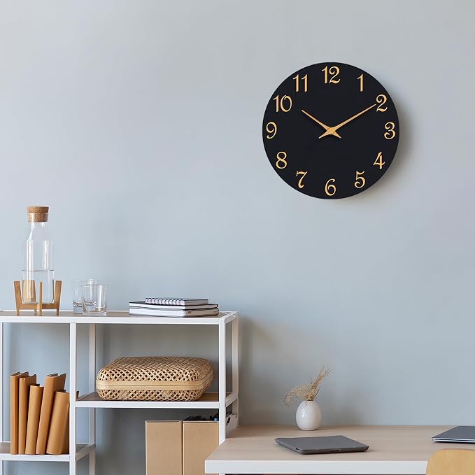 Roymnie Wall Clock, 10 Inch Modern Wall Clocks Battery Operated, Silent Non - Image 4