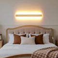 Modern Plug in Wall Sconces, 23.6 inch Faux Wood Texture Finish LED Long Wall by KELUOLY