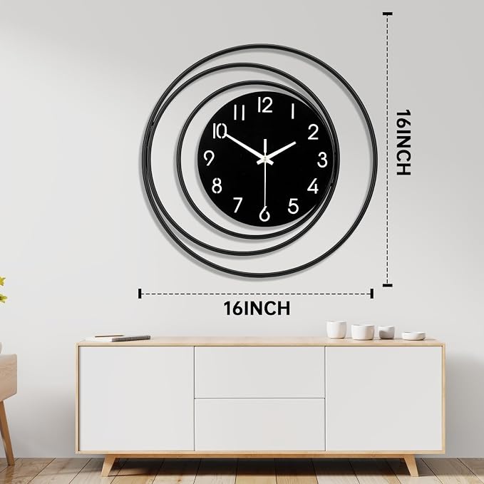 Dankeit 16inch Decorative Wall Clock, Silent Non-Ticking Quality Quartz Battery - Image 3