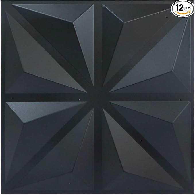 3D Wall Panel Diamond for Interior Wall Decor, Waterproof, Heat Resistant PVC by Unknown