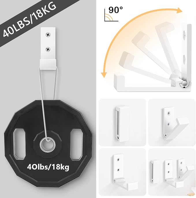 Folding Coat Hooks, Foldable Adhesive Hooks, Headphone Jacket Holder, Aluminum - Image 3