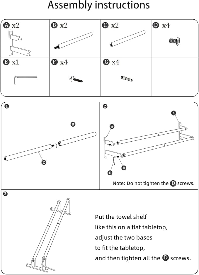 Double Towel Bar, 24Inch Towel Rack - Image 5