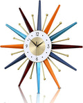 FIELDY Large Wall Clock 22 Inch Mid Century Wall Clocks Starburst Clock Non by FIELDY