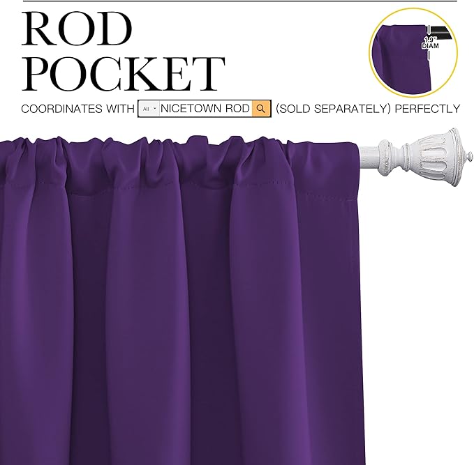NICETOWN Bedroom Curtain Panels - Image 3