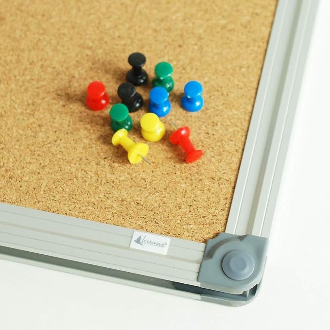 Lockways Cork Board Bulletin Board, 2 Pack Double Sided Corkboard 36" x 24" - Image 4