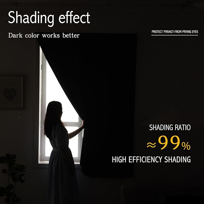 Adhesive Blackout Curtains- Self Stick Shades Window Blinds Curtains No Rod - Image 4