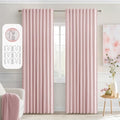 MIULEE Baby Pink Back Tab Blackout Curtains 84 Inch Length 2 Panels Set by MIULEE