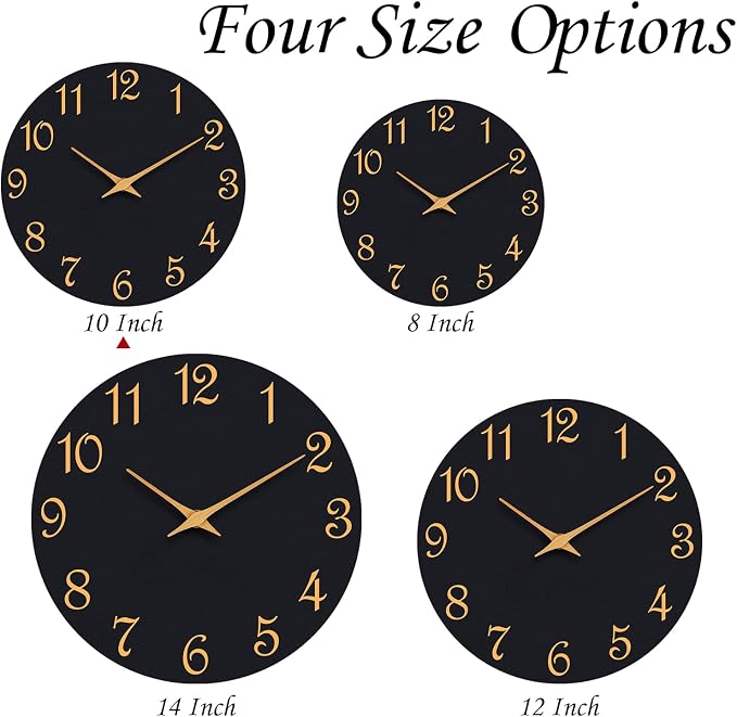 Roymnie Wall Clock, 10 Inch Modern Wall Clocks Battery Operated, Silent Non - Image 5