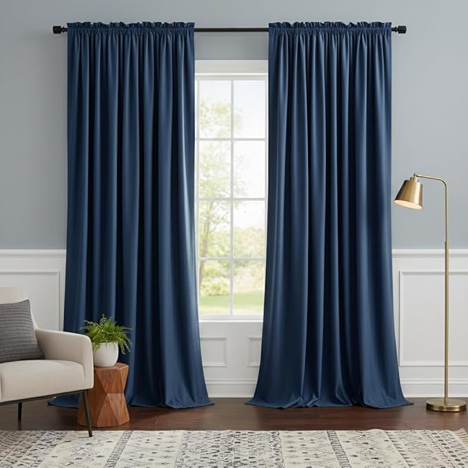 NICETOWN Royal Blue 96 inch Velvet Curtains by NICETOWN