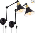 TRLIFE Plug in Wall Sconces, Dimmable Wall Sconce Swing Arm Wall Lights Plug in by TRLIFE