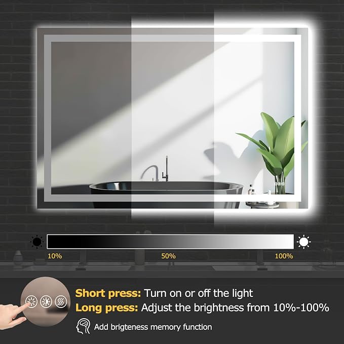 Hivone 60X40 LED Bathroom Mirror - Image 7