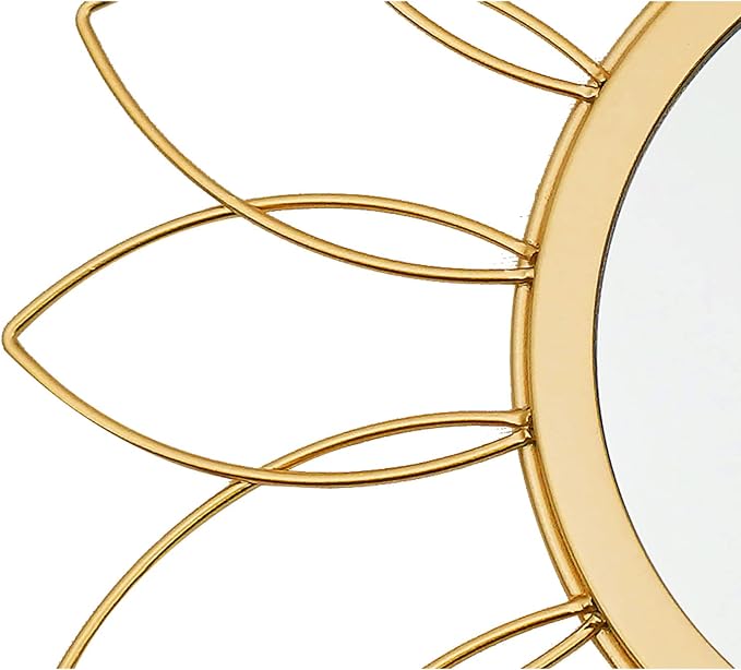 3 Pack Metal Mirrors for Wall Sunburst Wall Mirrors Home Décor Decorative - Image 2