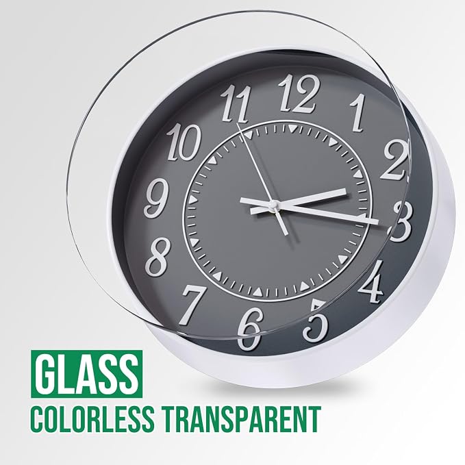 Wall Clock Modern Non-Ticking Battery Operated Silent Wall Clocks Simple Style - Image 5