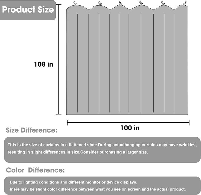 Room Divider Blackout Curtain Track Curtains Wall Dividers Panels Screen - Image 6