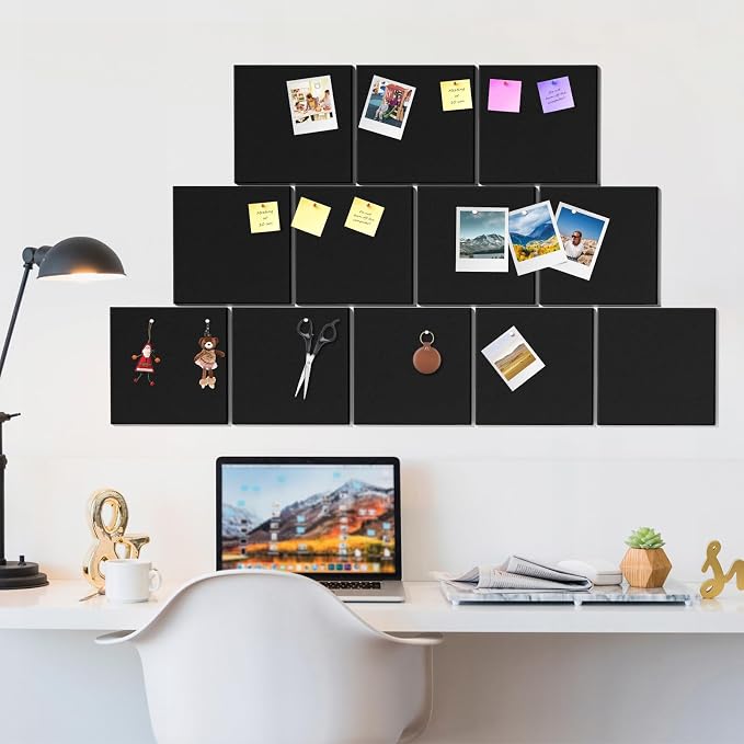 MaxGear Large Cork Board for Wall 48" x 36" Black Bulletin Board, 12 Pack Felt - Image 9