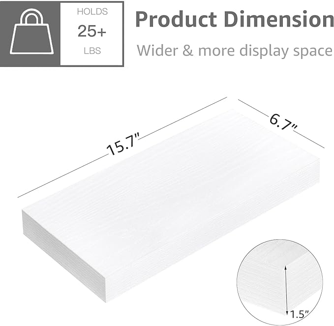 QEEIG Floating Shelves for Wall Bathroom Shelf Bedroom Kitchen Living Room - Image 3