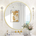 BEAUTYPEAK 30 Inch Round Mirror, Metal Frame Circle Mirror, Wall Mounted by BEAUTYPEAK