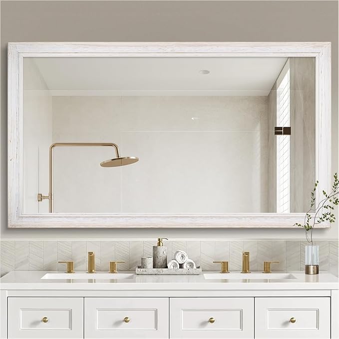 36 x 48 Rustic Wooden Framed Wall Mirror by nolsia