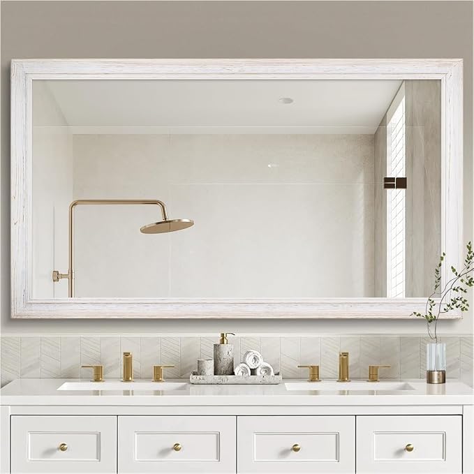 36 x 60 Rustic Wooden Framed Wall Mirror by nolsia
