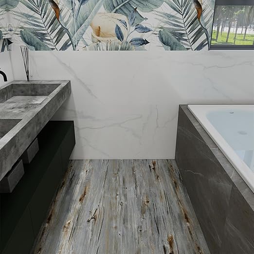 Wood Grain Peel and Stick Floor Tiles – 11.8” Width, Full Roll Length of 394" – - Image 7