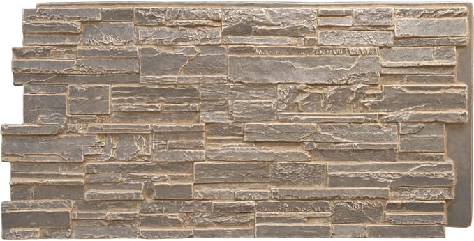EverStone Cascade Faux Stone Panel, 48 5/8"W x 24 3/4"H x 1 1/4"D, Cannondale by EkenaMillwork