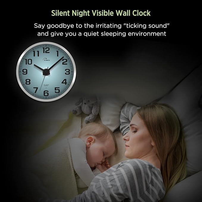 WallarGe Night Light Wall Clock - Image 6