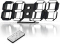 3D LED Clock Desk Alarm Clock Wall Clock by HOME