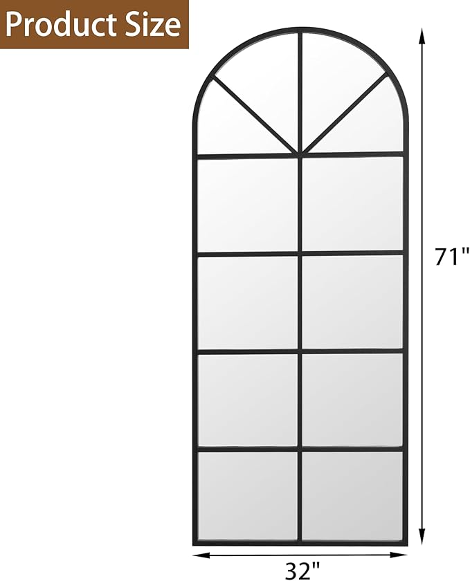 Floor Full Length Mirror, Oversize Wall Full Body Mirrors, No Stand - Image 4