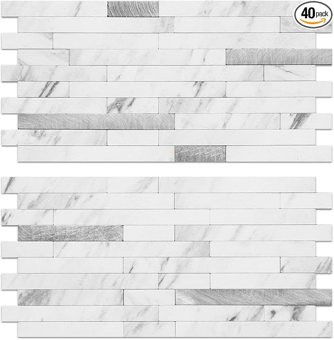 AULIGET 40 Sheets Faux Stone Peel and Stick Backsplash by AULIGET