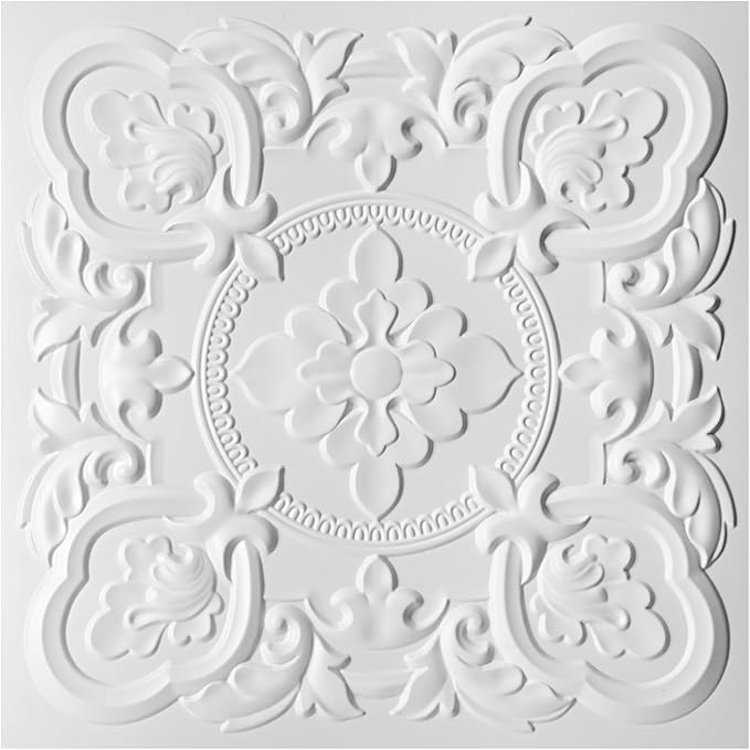 Art3dwallpanels 12 Pack Drop Ceiling Tiles, 24 x 24 Inch High Grade PVC 3D Wall by Art3dwallpanels