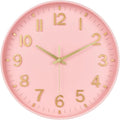 HZDHCLH Wall Clocks Battery Operated, Wall Clock Pink Gold 8 inch Wall Clock by HZDHCLH