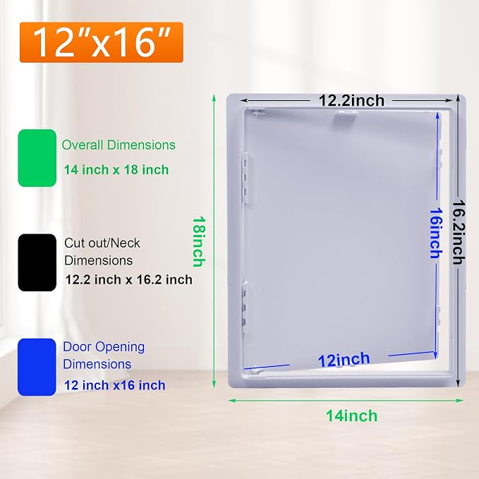Suteck Plumbing Access Panel for Drywall Ceiling 12 x 16 Inch Reinforced - Image 2