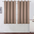 LEMOMO Blackout Curtains 66 x 54 Inch Long Cappuccino Curtains Set of 2 Panels by Lemomo