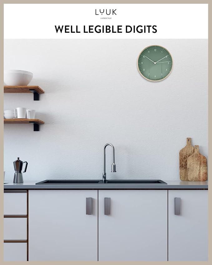 LUUK LIFESTYLE Wall Clock with Silent Movement, Without Ticking, Elegant and - Image 5