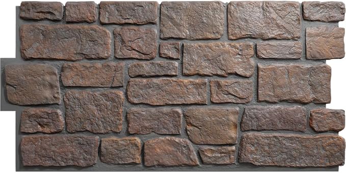 EverStone Cobblestone Faux Stone Panel, Arizona Desert Color by EkenaMillwork