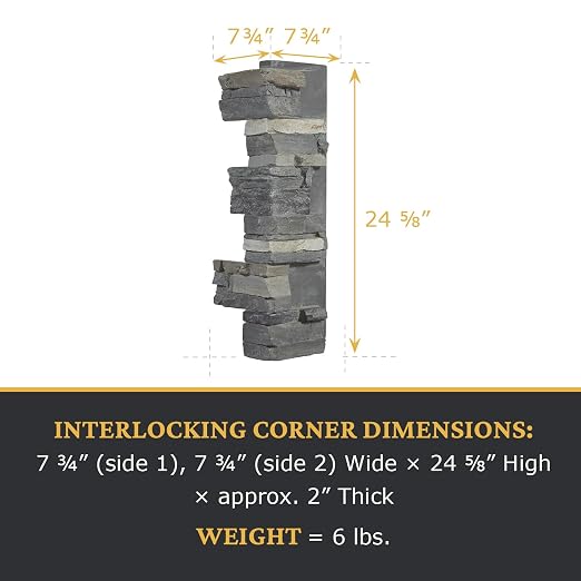 AZ Faux High-Density Polyurethane Faux Stone Interlocking Outside Corner - Image 3
