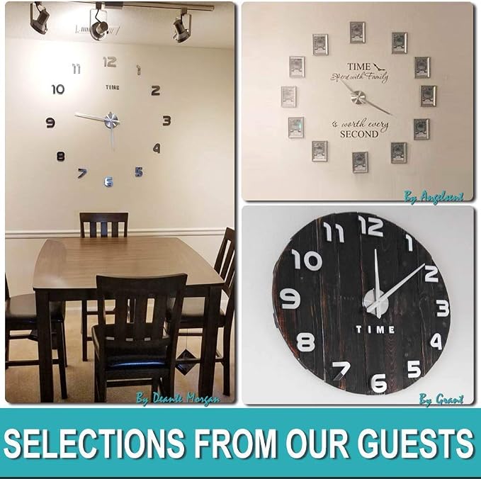 VANGOLD Frameless DIY Wall Clock 3D Mirror Wall Clock Large Mute Wall Stickers - Image 6