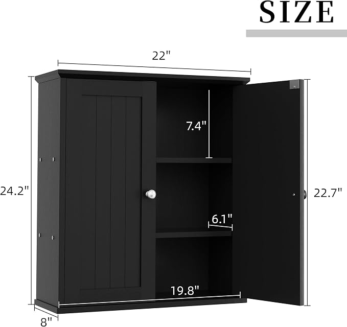 Shintenchi Bathroom Wall Medicine Cabinet - Image 3