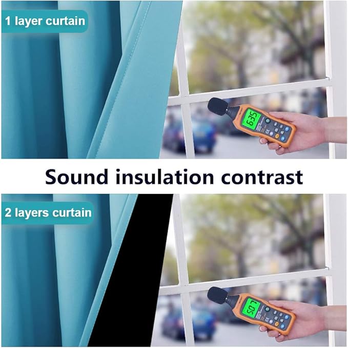 NICETOWN 100% Blackout Curtains 84 inches Long, Pair of Energy Smart & Noise - Image 4