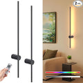 NIORSUN 35.4 Inch Battery Operated Wall Sconce Set of 2, 10 Colors Dimmable by NIORSUN