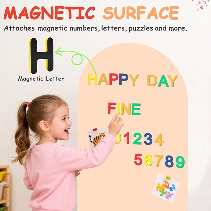 Arch Magnetic Wall Decal 39.3x17.5 Inch Milk Tea Magnetic Chalk Board Sticker - Image 3