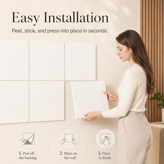 Large Cork Boards for Walls – 48" x 36" Self Adhesive Felt Wall Tiles - Image 4