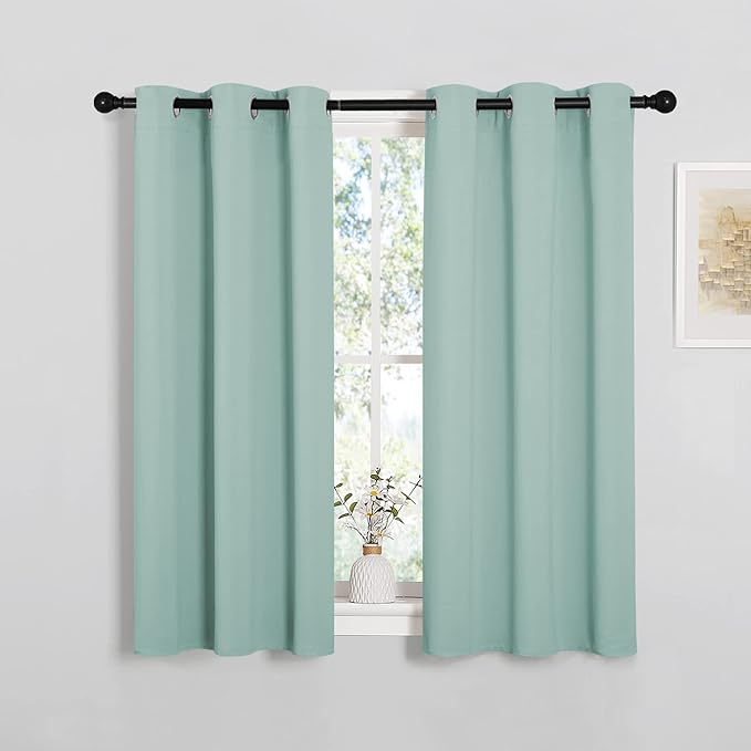 NICETOWN Aqua Blue Thermal Insulated Curtains Blackout Draperies, Window by NICETOWN